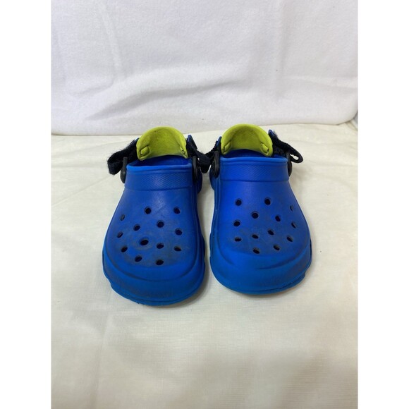 Crocs unisex-child Blue Yellow All Terrain Clogs With Adjustable Heel Strap 12C - Picture 6 of 8